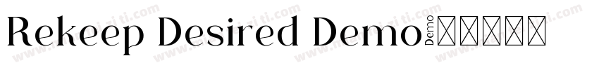 Rekeep Desired Demo字体转换